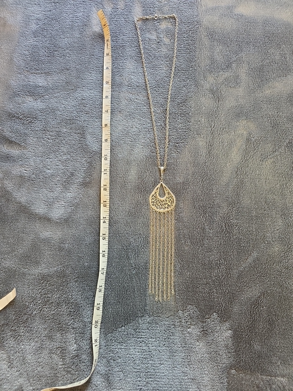 Silver Tassel Pendant Necklace - Elegant Women’s Jewelry
